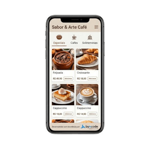 Aplicação mobile desenvolvida pela Byncode